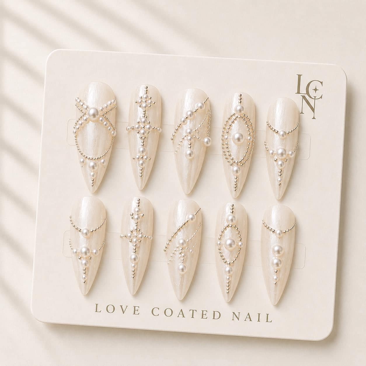 Subtle vs. Statement Pearl Embellishments on Ivory Bridal Nails