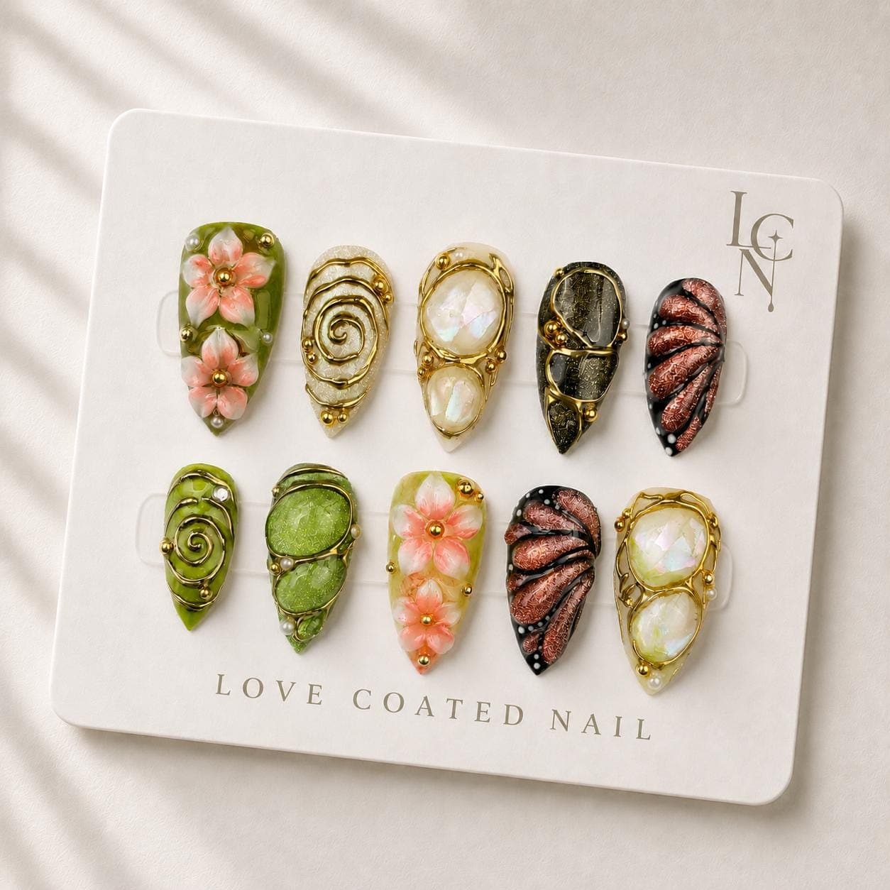 Tropical Press On Nails, Hibiscus Flower Nails, Summer Vacation Nails, Leopard Print Nails, Resort Nails, Luxury Floral Nails